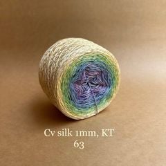 Cầu vồng sợi Silk kim tuyến, cỡ 1.0mm, 300g, đan móc áo, váy, khăn