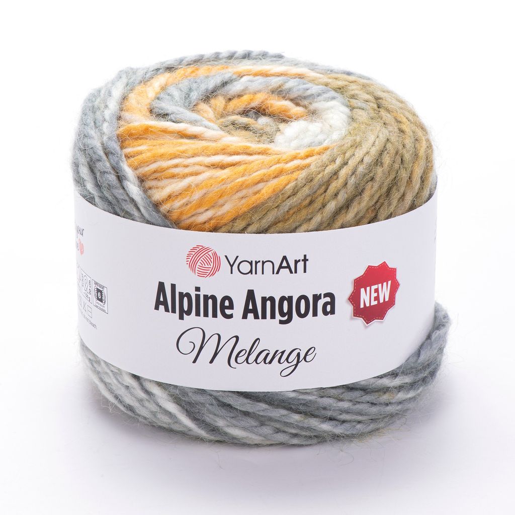 Len Alpine Angora Melange nhập từ Yarnart, đan móc áo, váy, khăn