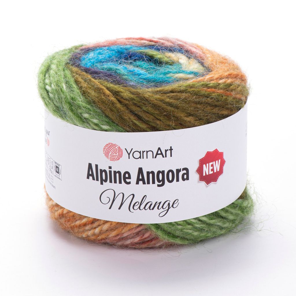 Len Alpine Angora Melange nhập từ Yarnart, đan móc áo, váy, khăn