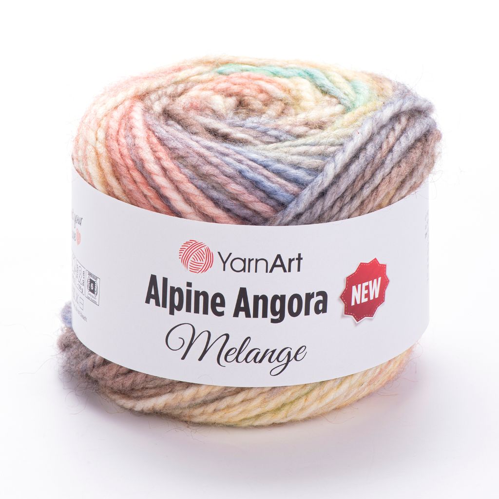 Len Alpine Angora Melange nhập từ Yarnart, đan móc áo, váy, khăn