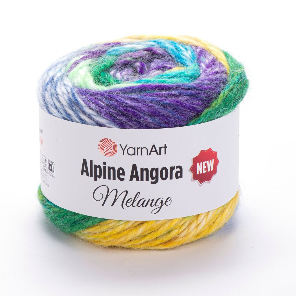 Len Alpine Angora Melange nhập từ Yarnart, đan móc áo, váy, khăn