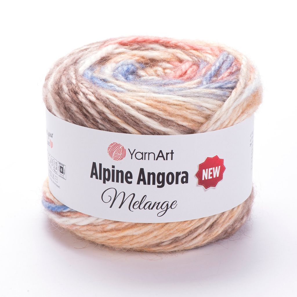 Len Alpine Angora Melange nhập từ Yarnart, đan móc áo, váy, khăn