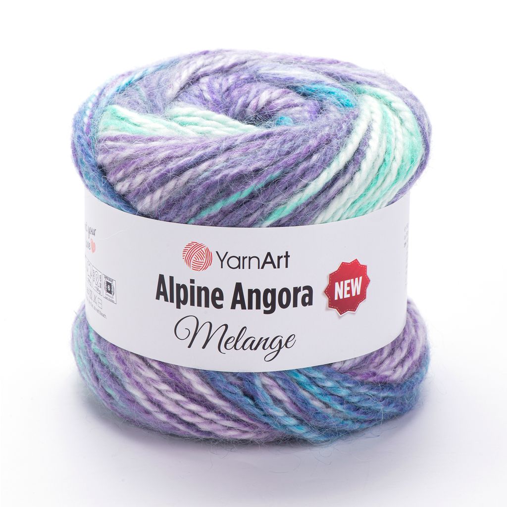 Len Alpine Angora Melange nhập từ Yarnart, đan móc áo, váy, khăn