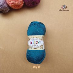 Sợi acrylic bóng Diva nhập khẩu từ Alize yarns đan móc bikini, áo, váy, thú, nón cực xinh