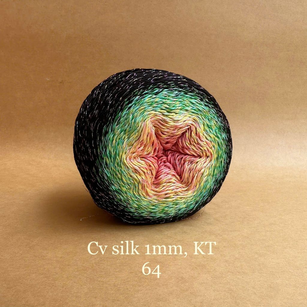 Cầu vồng sợi Silk kim tuyến, cỡ 1.0mm, 300g, đan móc áo, váy, khăn