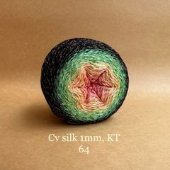 Cầu vồng sợi Silk kim tuyến, cỡ 1.0mm, 300g, đan móc áo, váy, khăn