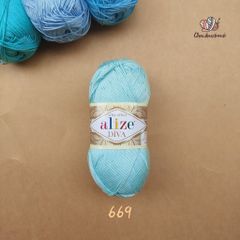 Sợi acrylic bóng Diva nhập khẩu từ Alize yarns đan móc bikini, áo, váy, thú, nón cực xinh
