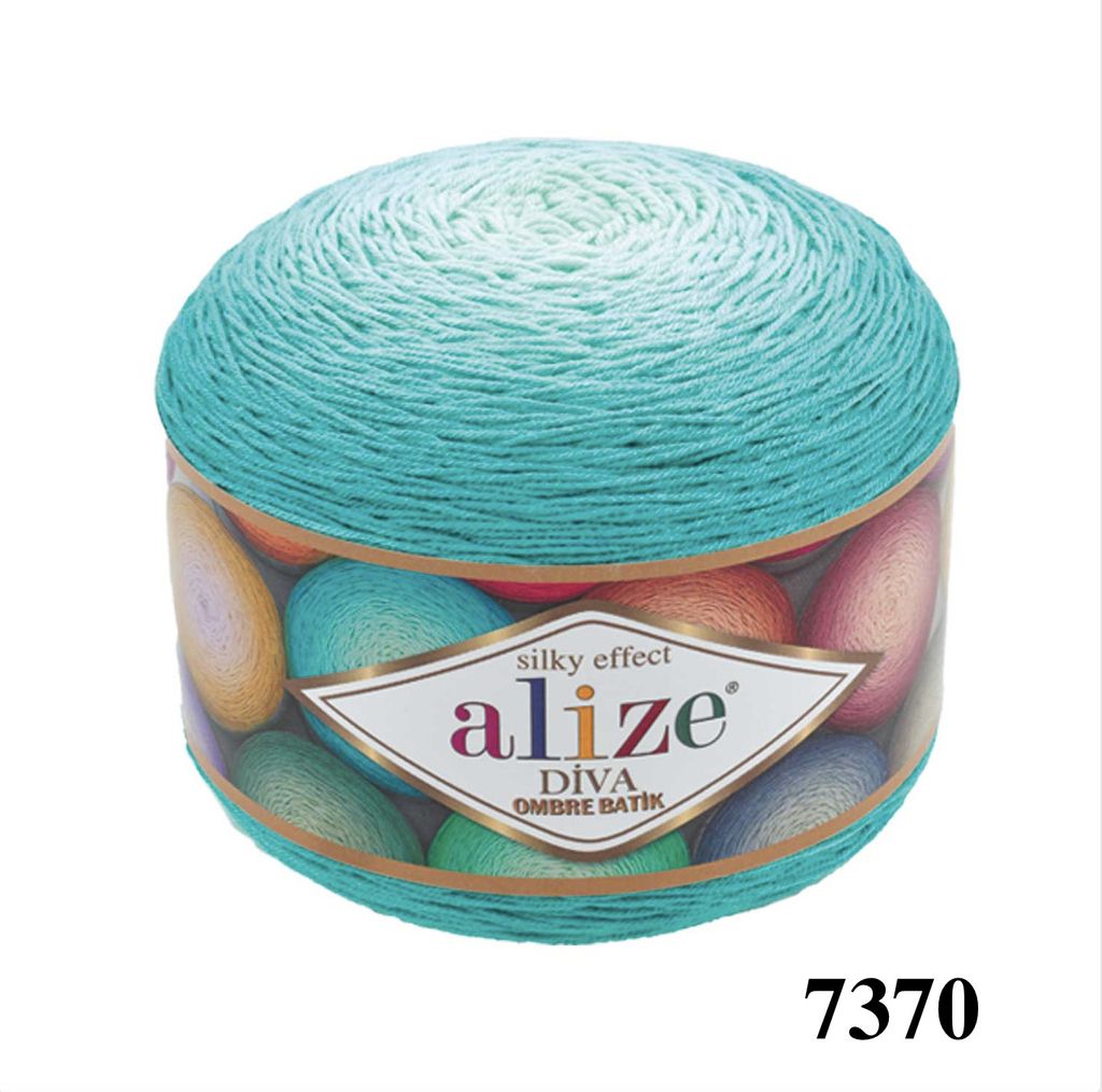 Sợi Diva Ombre Batik nhập khẩu từ Alize Yarns, đan móc áo hè, váy, bikini, khăn trải bàn
