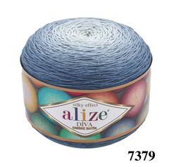 Sợi Diva Ombre Batik nhập khẩu từ Alize Yarns, đan móc áo hè, váy, bikini, khăn trải bàn