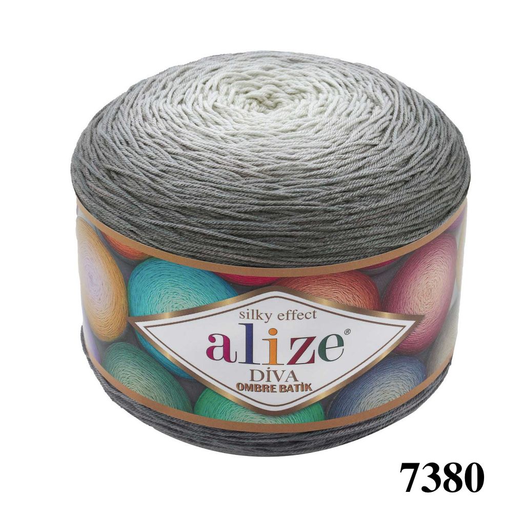 Sợi Diva Ombre Batik nhập khẩu từ Alize Yarns, đan móc áo hè, váy, bikini, khăn trải bàn