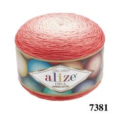 Sợi Diva Ombre Batik nhập khẩu từ Alize Yarns, đan móc áo hè, váy, bikini, khăn trải bàn