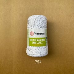 Sợi Twisted Macrame 3 MM Lurex nhập khẩu từ Yarnart, đan móc giỏ xách, nón, trang trí nội thất, vỏ ghế