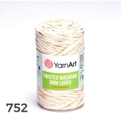 Sợi Twisted Macrame 3 MM Lurex nhập khẩu từ Yarnart, đan móc giỏ xách, nón, trang trí nội thất, vỏ ghế
