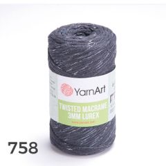 Sợi Twisted Macrame 3 MM Lurex nhập khẩu từ Yarnart, đan móc giỏ xách, nón, trang trí nội thất, vỏ ghế