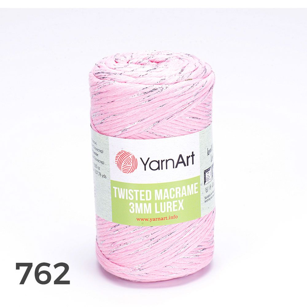 Sợi Twisted Macrame 3 MM Lurex nhập khẩu từ Yarnart, đan móc giỏ xách, nón, trang trí nội thất, vỏ ghế
