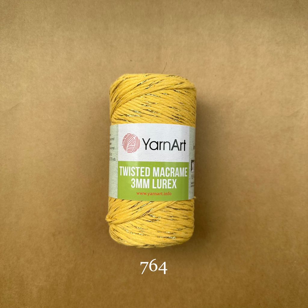 Sợi Twisted Macrame 3 MM Lurex nhập khẩu từ Yarnart, đan móc giỏ xách, nón, trang trí nội thất, vỏ ghế