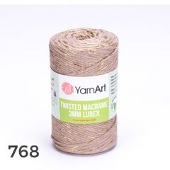 Sợi Twisted Macrame 3 MM Lurex nhập khẩu từ Yarnart, đan móc giỏ xách, nón, trang trí nội thất, vỏ ghế