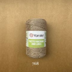 Sợi Twisted Macrame 3 MM Lurex nhập khẩu từ Yarnart, đan móc giỏ xách, nón, trang trí nội thất, vỏ ghế