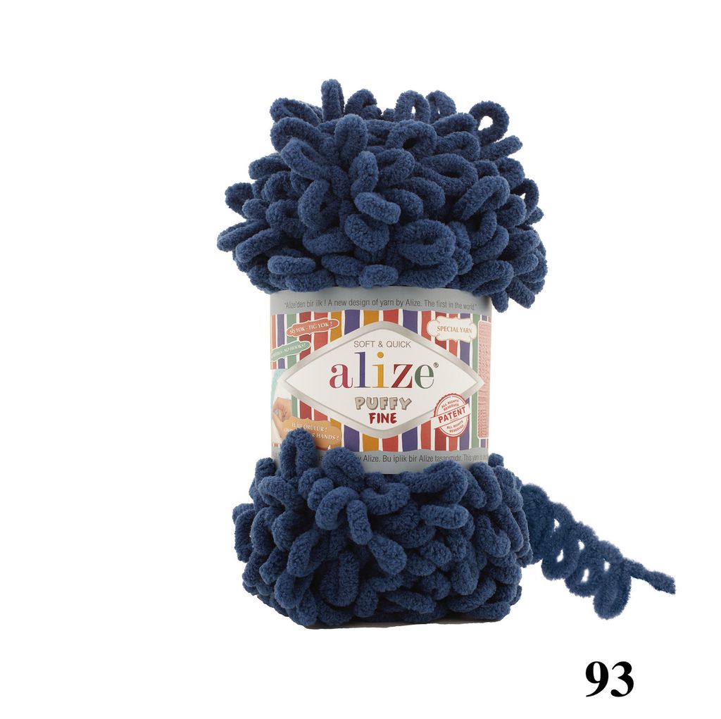 Cuộn len tết bằng tay Puffy Fine hãng Alize Yarns tết áo, khăn, vỏ gối, chăn, thảm, túi