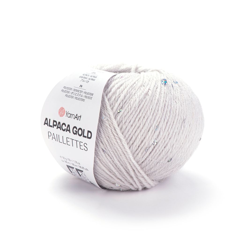 Len ấm Alpaca Gold Paillettes nhập từ Yarnart, đan móc áo, khăn, nón