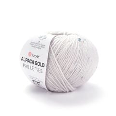 Len ấm Alpaca Gold Paillettes nhập từ Yarnart, đan móc áo, khăn, nón