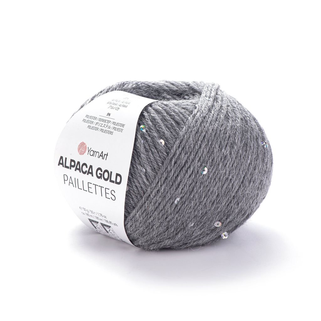 Len ấm Alpaca Gold Paillettes nhập từ Yarnart, đan móc áo, khăn, nón