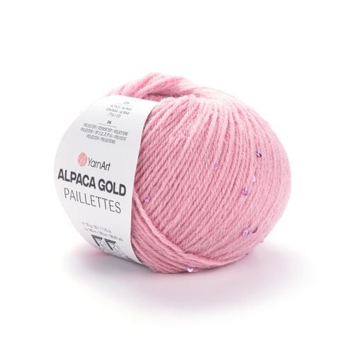 Len ấm Alpaca Gold Paillettes nhập từ Yarnart, đan móc áo, khăn, nón