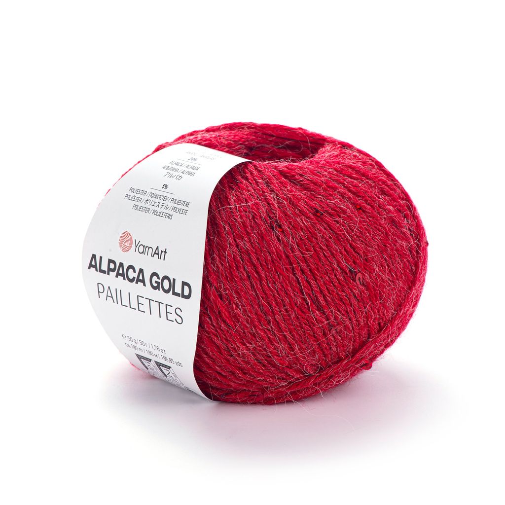 Len ấm Alpaca Gold Paillettes nhập từ Yarnart, đan móc áo, khăn, nón