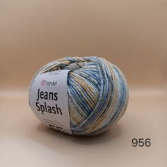 Len Jeans Splash nhập khẩu từ Yarnart, đan móc áo, váy, khăn, đầm