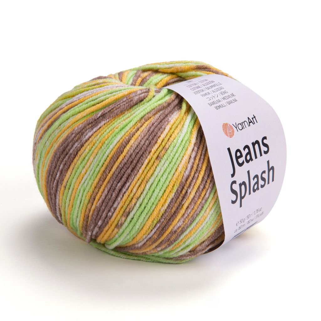 Len Jeans Splash nhập khẩu từ Yarnart, đan móc áo, váy, khăn, đầm