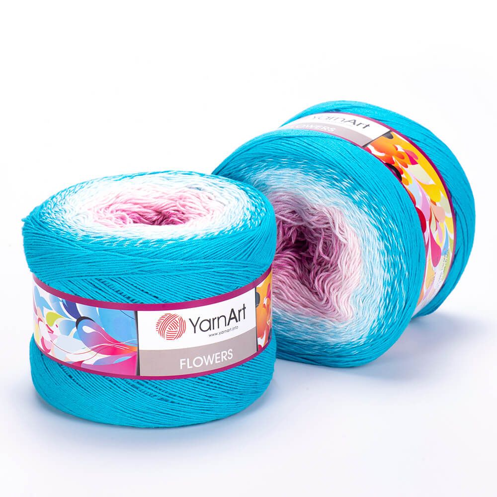 Len cầu vồng cotton Flowers - Yarnart - 250g dài 1000m (Bảng màu từ 250-300)