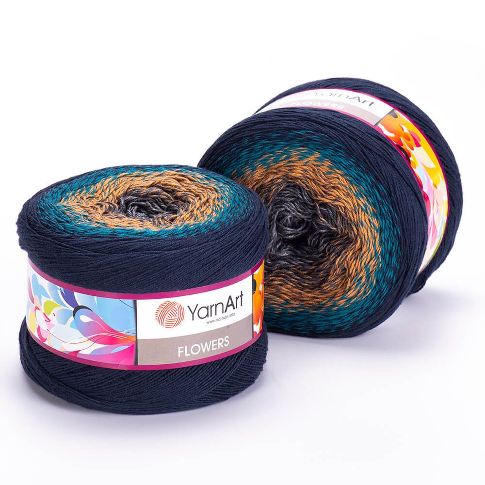 Len cầu vồng cotton Flowers - Yarnart - 250g dài 1000m (Bảng màu từ 250-300)