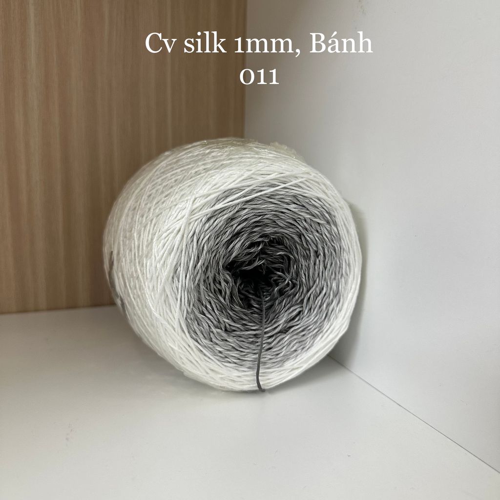 Cầu vồng sợi Silk, cỡ 1.0mm, 300g, dòng bánh, đan móc áo, váy, khăn