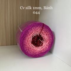 Cầu vồng sợi Silk, cỡ 1.0mm, 300g, dòng bánh, đan móc áo, váy, khăn