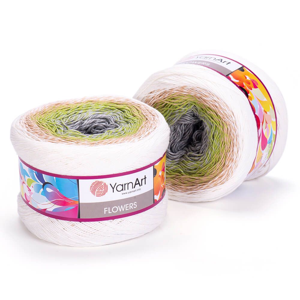 Len cầu vồng cotton Flowers - Yarnart - 250g dài 1000m (Bảng màu từ 250-300)