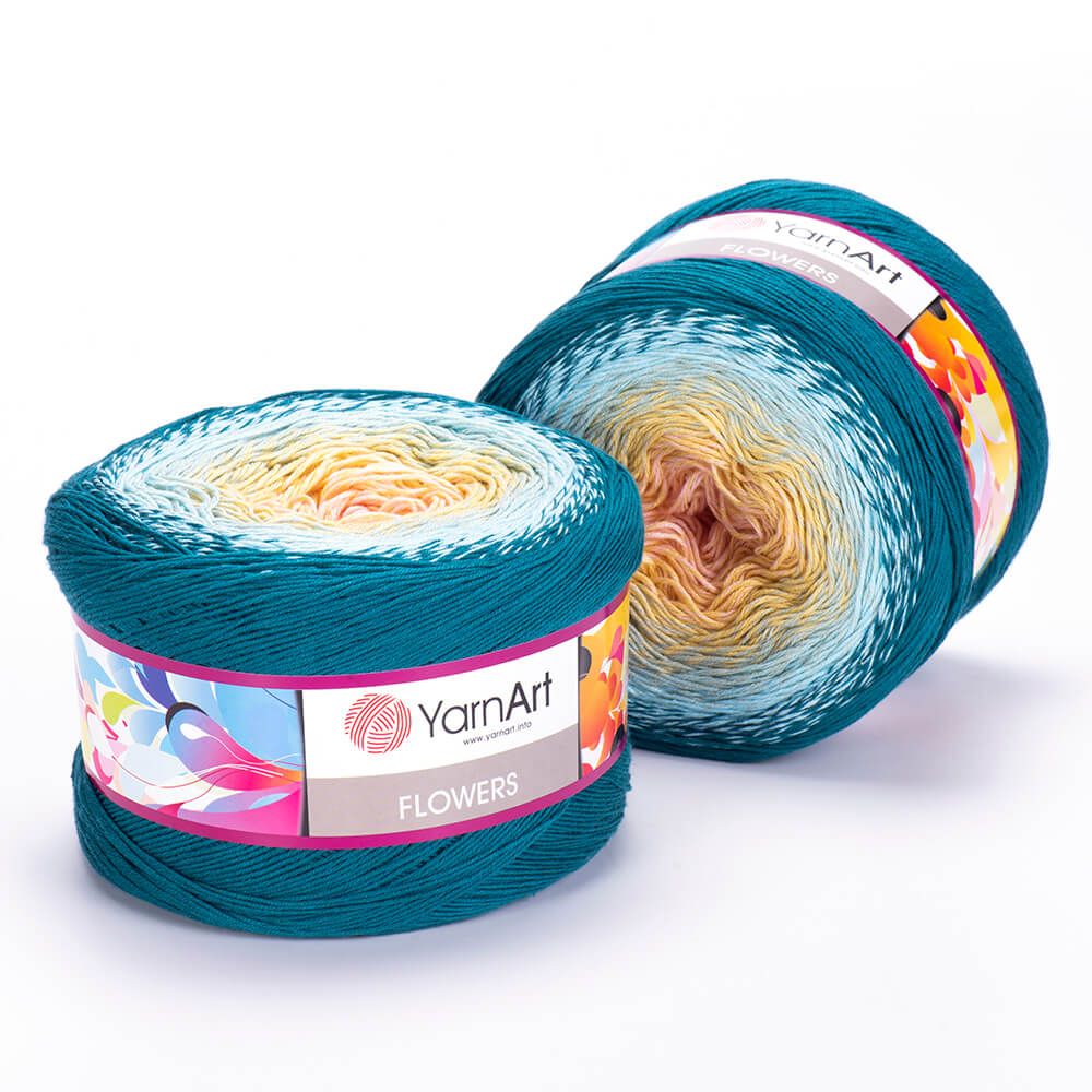 Len cầu vồng cotton Flowers - Yarnart - 250g dài 1000m (Bảng màu từ 250-300)