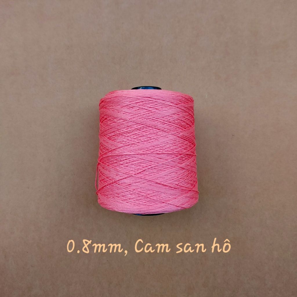 Cuộn sợi 100% silk 0.8mm màu trơn - 300gram