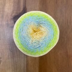 Cầu vồng sợi Silk, cỡ 1.0mm, 300g, dòng bánh, đan móc áo, váy, khăn