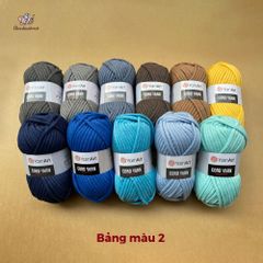 Len sợi to Cord Yarn nhập khẩu từ Yarnart, đan, móc, thắt túi xách, đệm