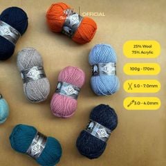 Len đông Superlana Midi nhập khẩu từ Alize Yarns, đan móc thú, áo, nón, khăn