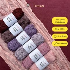 Sợi Linen Solid - Loveyarns, đan móc áo, váy, khăn