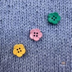 Gói 6 cúc áo 1.4cm, hình hoa, nhiều màu - Chou.ihandmade