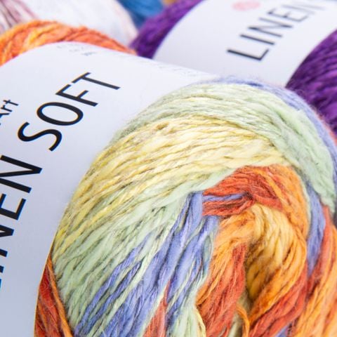 Sợi Linen Soft nhập khẩu từ Yarnart, đan móc áo, váy, khăn