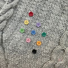 Gói 6 cúc áo 1cm, hình hoa, nhiều màu - Chou.ihandmade