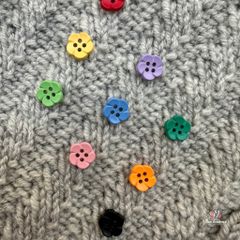 Gói 6 cúc áo 1cm, hình hoa, nhiều màu - Chou.ihandmade