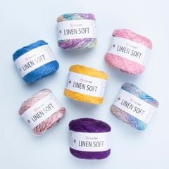 Sợi Linen Soft nhập khẩu từ Yarnart, đan móc áo, váy, khăn
