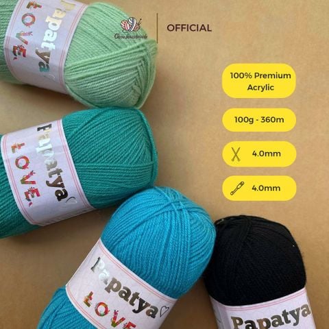 Cuộn len Papatya Love nhập khẩu từ Papatya, đan móc áo, váy, khăn choàng