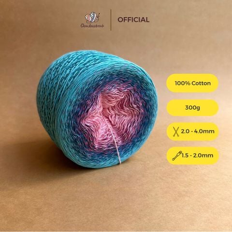 Sợi cầu vồng Cotton 1mm, 300g