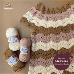 Sợi acrylic bóng Diva nhập khẩu từ Alize yarns đan móc bikini, áo, váy, thú, nón cực xinh