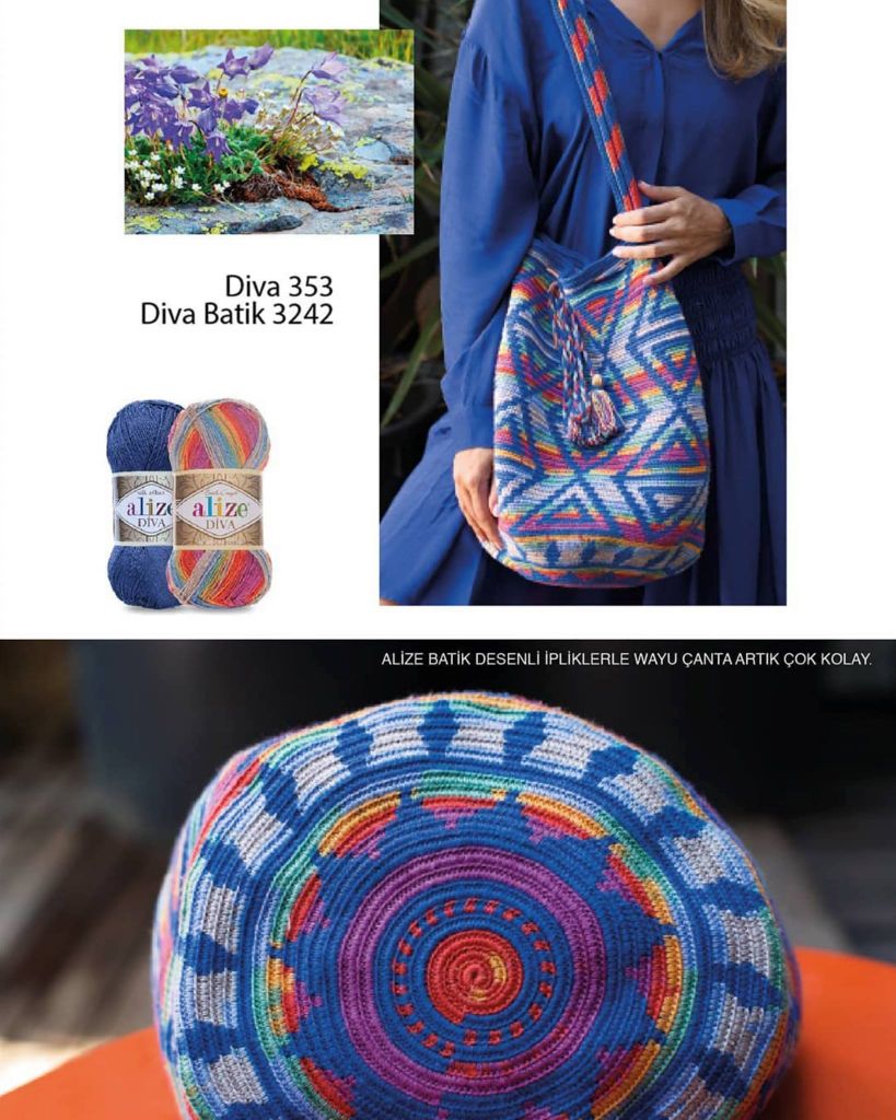 Sợi acrylic bóng Diva nhập khẩu từ Alize yarns đan móc bikini, áo, váy, thú, nón cực xinh